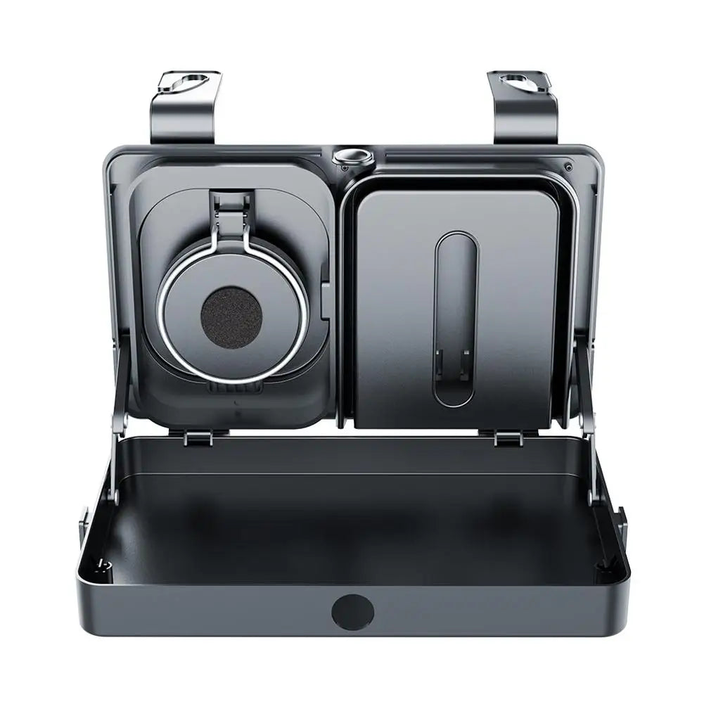 Multifunctional Car Headrest Organizer With Foldable Tray For Cup Holder Phone Slot Storage Bag For Car Interior Decoration
