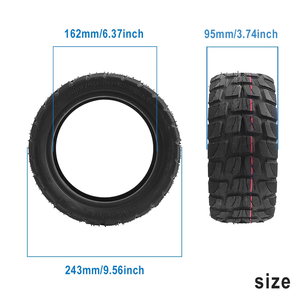 90/55-6.5 10inch Tubeless Tyre Off-road Widened Wear-resistant Tires For Electric scooter Vacuum Tyres Outdoor Cycling Part
