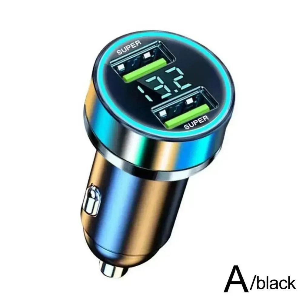 Dual USB Ports Car Phone Charger 240W Fast Charging Type C Adapter in Car 12-24v Mini For Mobile Phone Car Charger