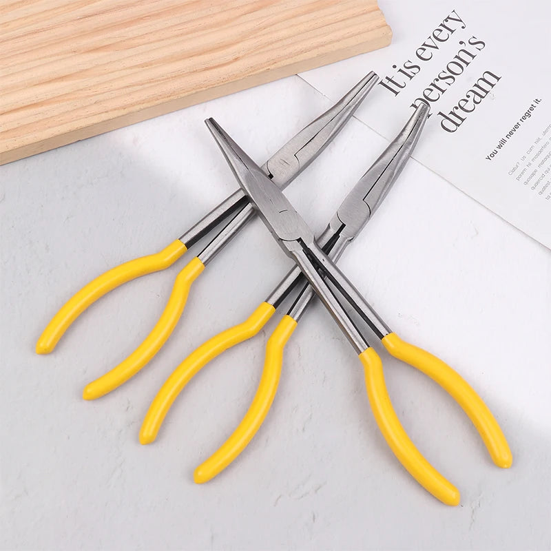 1Pc Premium Long Reach Spark Plug Pliers - Secure Ring Nose Design, Non-Slip Handles, Engine Maintenance Tool Efficient