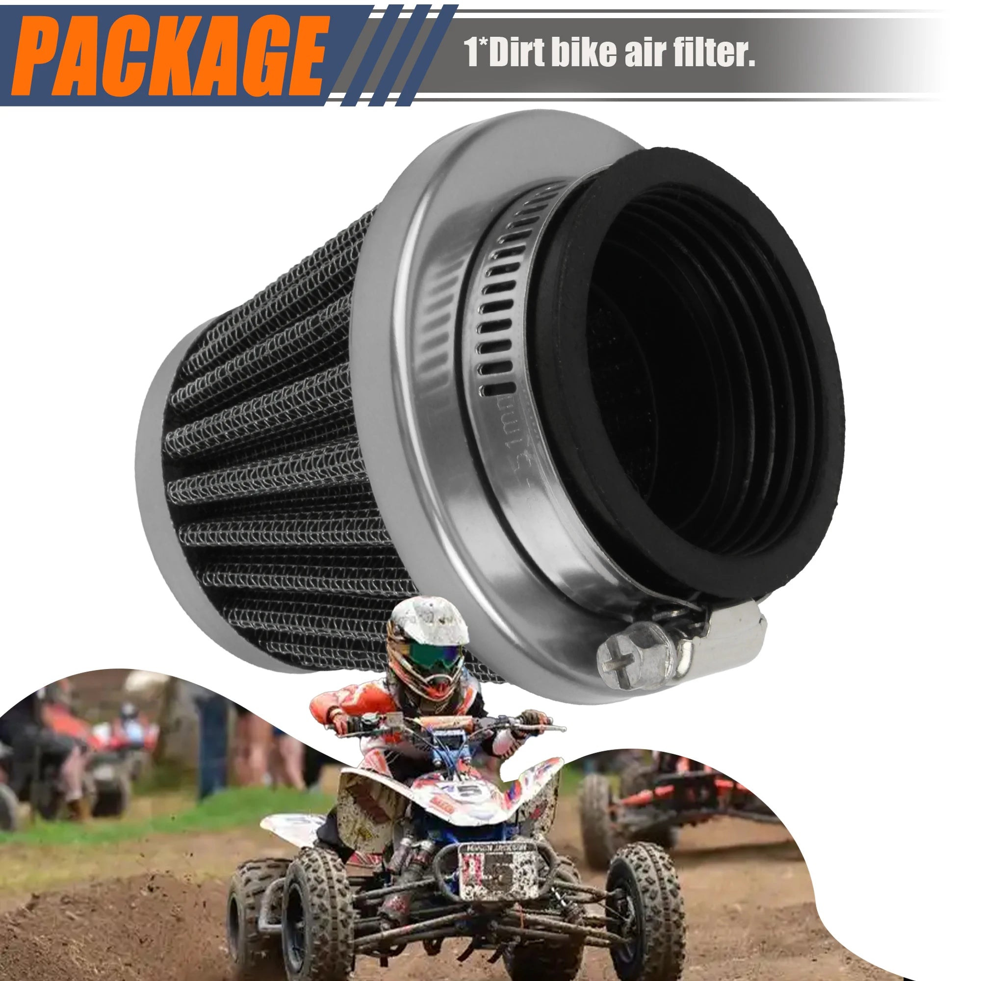 44mm Motorcycle Air Filters Systems For 50 70CC 90CC 110CC 125CC Universal ATV Pit Dirt Bike Go Kart Quad Motocross Accessories