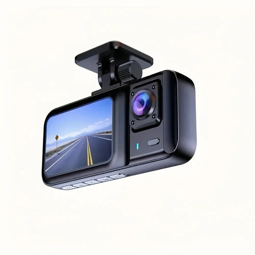 3 Lens Camara Para auto, Car dashcam 1080P Front | 480P Interior & Rear Cams Dashcam, Car Accessories | Car DVR | Video Recorder
