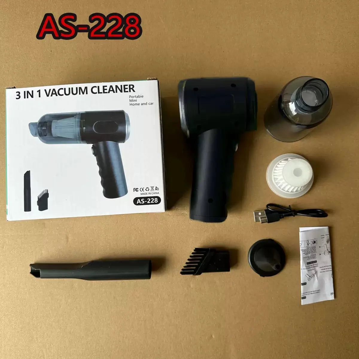 Car Vacuum Cleaner, Wireless Charging, Dual-purpose Suction and Blowing, Small Mini Handheld, High Power for Car Interior