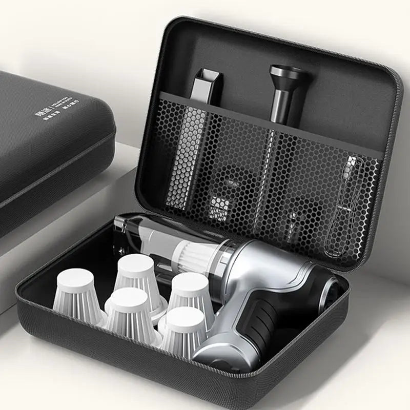 Car Vacuum Carrying Case Mini Vacuum Cleaner Case Pet Hair Vacuum Organizer Zipper Closure Storage Case Durable Compatible For