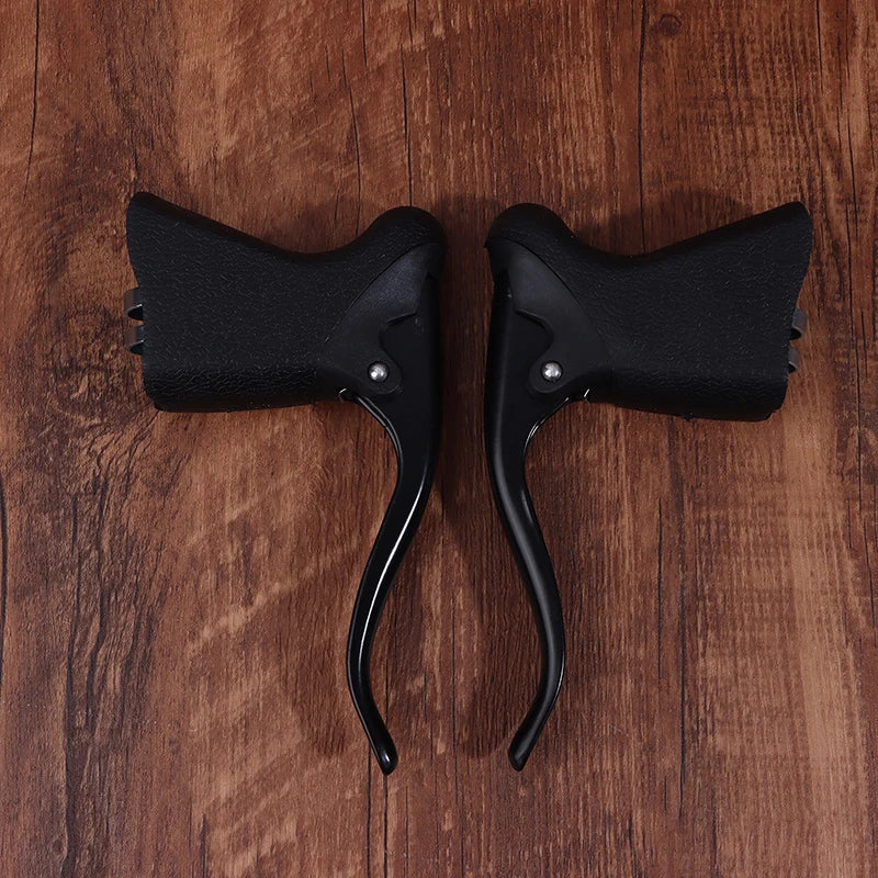 Road Bike Front Rear Brake Levers, Anti-slip Aluminum Bicycle Brake Handle Drop Bar Handlebar Brake