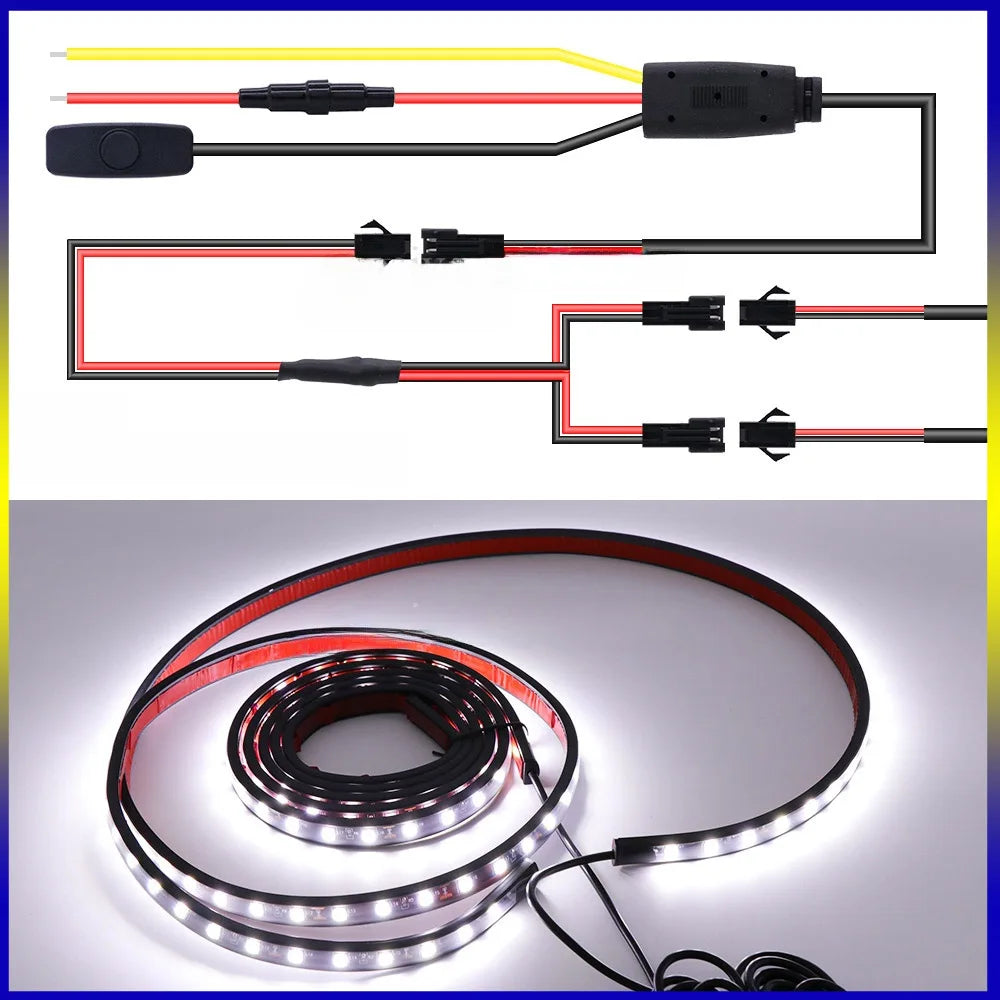 Pickup Truck LED Car Light, One Trailer Two Truck Trunk Light, Suitable For Cargo, Pickup Trucks SUV 2PCS 60 inch 180 LED