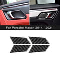 Car Interior Door Handle Bowl Trim Cover Stickers For Porsche Macan 2014 2015 2016 2017 2018 2019 2020 2021 Car Interior Accesso
