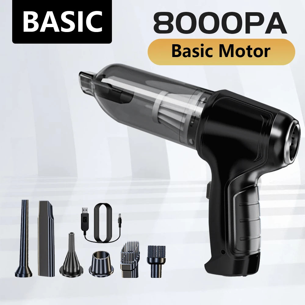95000PA Car Vacuum Cleaner Powerful Cleaning Machine Car Accessories Home Auto Robot Wireless Cleaner Appliance Strong Suction