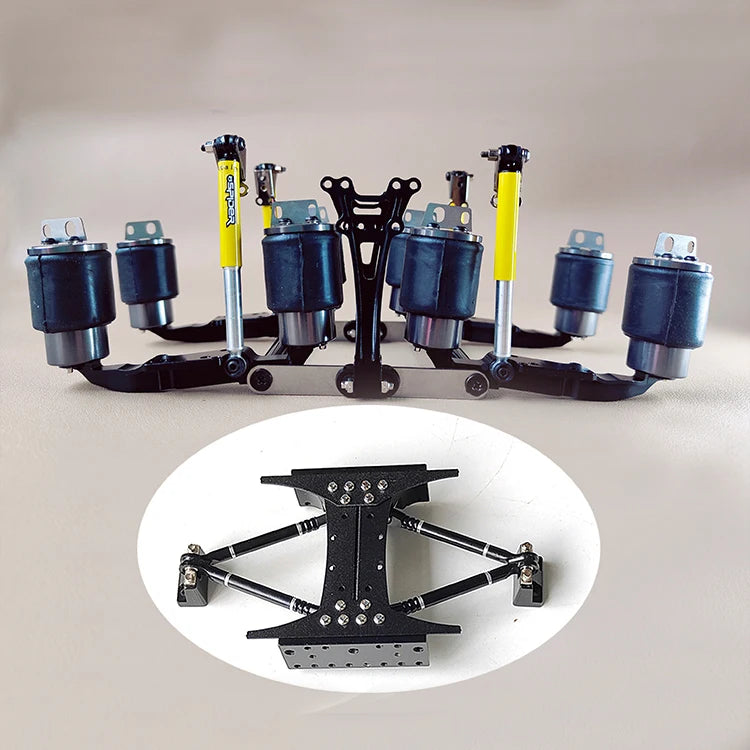 Sistema de suspensión neumática con 8 bolsas de aire para camión Tamiya RC 1/14, remolque, volquete, Scania, Benz, Actros, Volvo, MAN, piezas de bricolaje