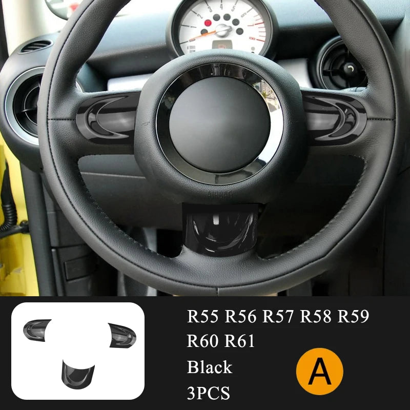 Car Decorative Cover Protective Shell Black Interior Modification ABS Plastic Sticker  For MINI Cooper R55 R56 R57 R58 R59 R60 1