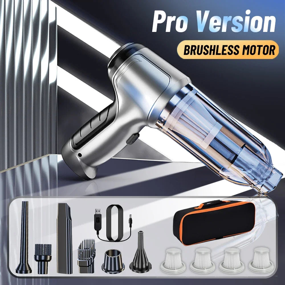 Car Vacuum Cleaner 95000pa Strong Suction Vacuum Cleaner For Car Wireless Handheld Auto Vacuum Cleaning Machine For Car