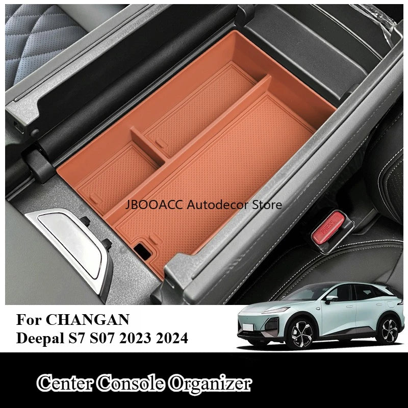 For CHANGAN Deepal S7 S07 2023 2024 Car Center Console Organizer Storage Central Armrest Storage Box Car Accessories Interior