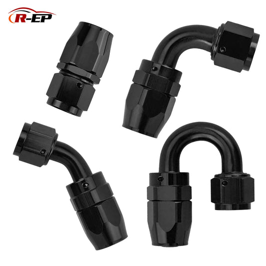 AN4 AN6 AN8 AN10 Car Oil Cooler Kit Aluminum Universal For 0° 45° 90° 180° Braided Oil Fuel Gas Hose Swivel Hose Fitting Adapter