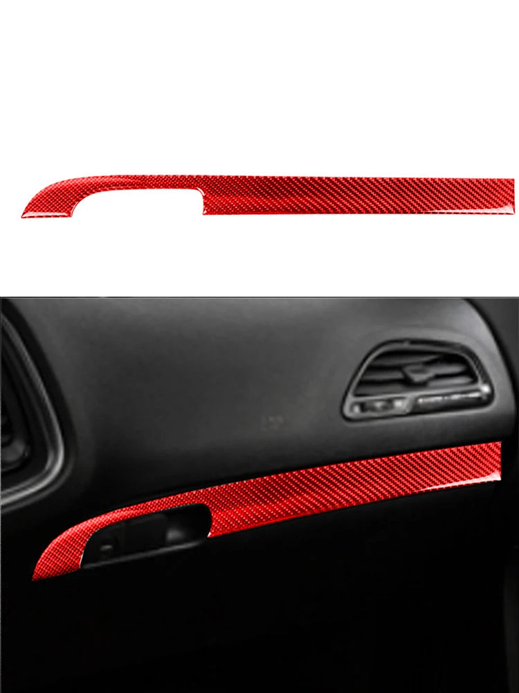 Car Interior Accessories For Dodge Charger 2011 2012 2013 2014 Carbon Fiber Decorative Stickers Dashboard Speedometer Cover Trim