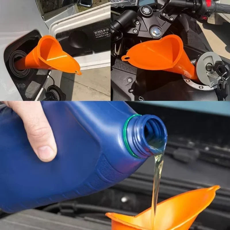 Oil Filter Funnel Car Repair Tool Oil Filling Equipment with Filter Flexible Tube for Safety Emergency Travel Car Accessories