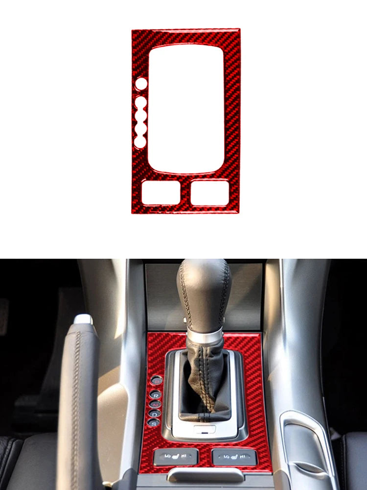 New Car Interior Decoration Carbon Fiber Red Sticker For ACURA TL 2009 2010 2011 2012 2013 2014 Auto Accessories