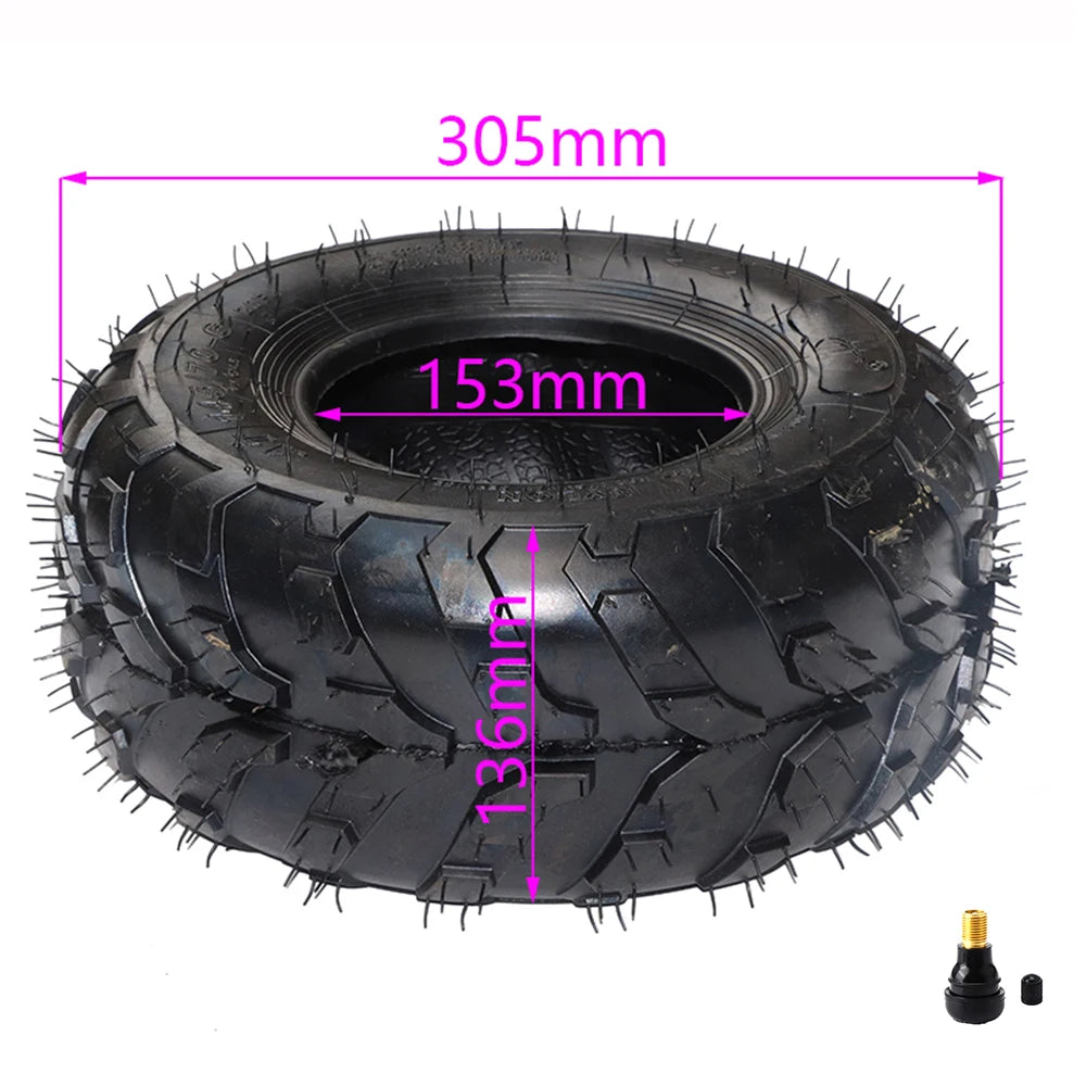 145/70-6 Tubeless Tire 6 Inch ATV Tyre for Four Wheel Vehicle 50cc 70cc 110cc Small ATV Front or Rear Wheels