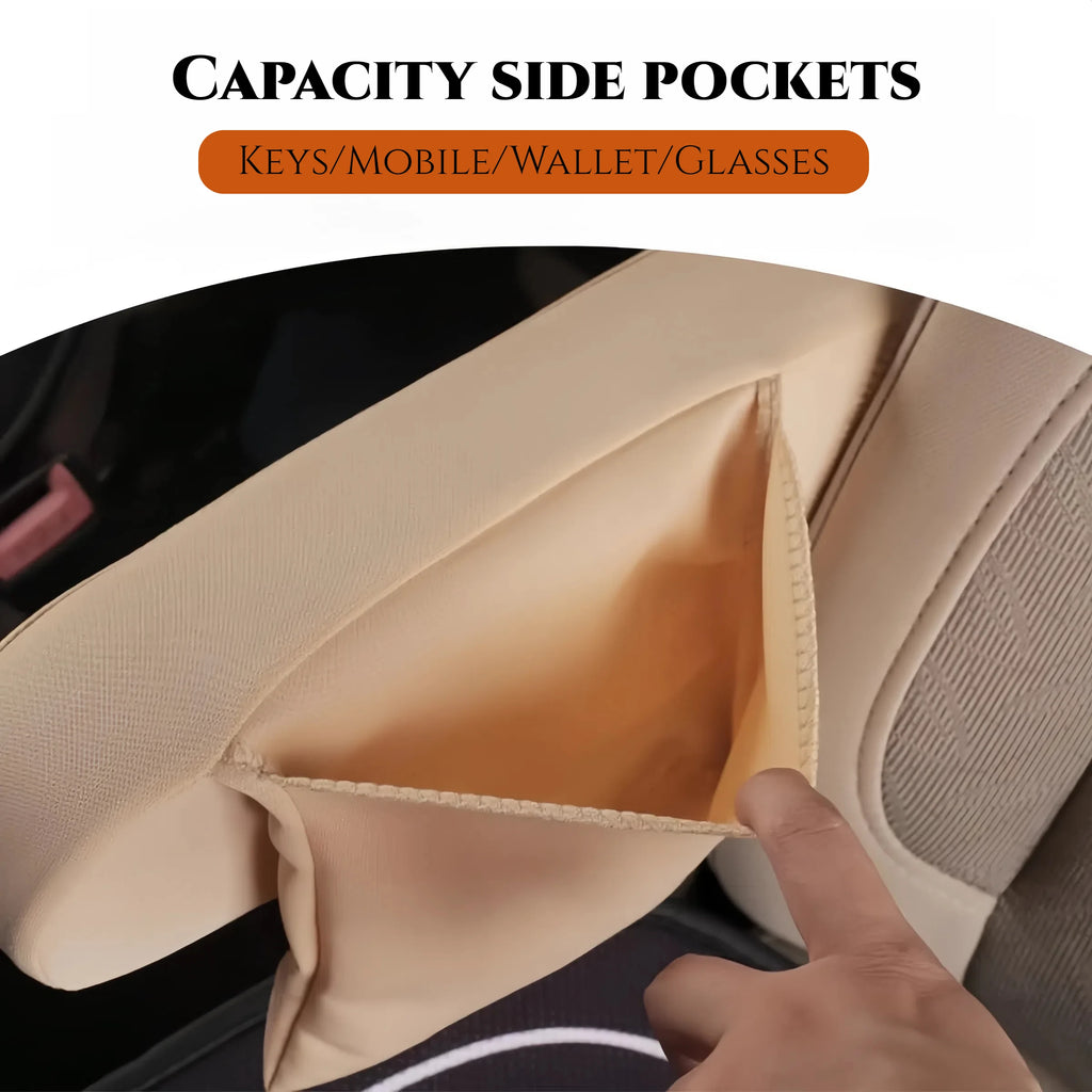 1 pair of car armrest protective covers, washable with side storage pockets, suitable for SUV/truck armrests