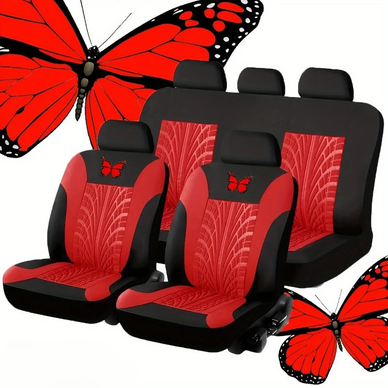 Full Set Butterfly Car Seat Covers，Car Interior Accessories