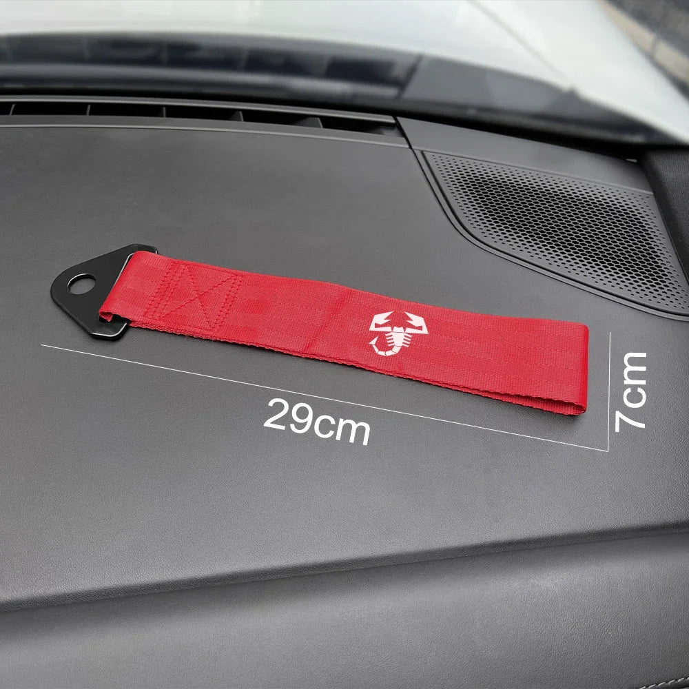 Car Decorative Nylon Bumper Trailer Towing Ropes For Fiat 500 Abarth Panda Tipo Egea Doblo 124 Spider Stilo Car Accessories