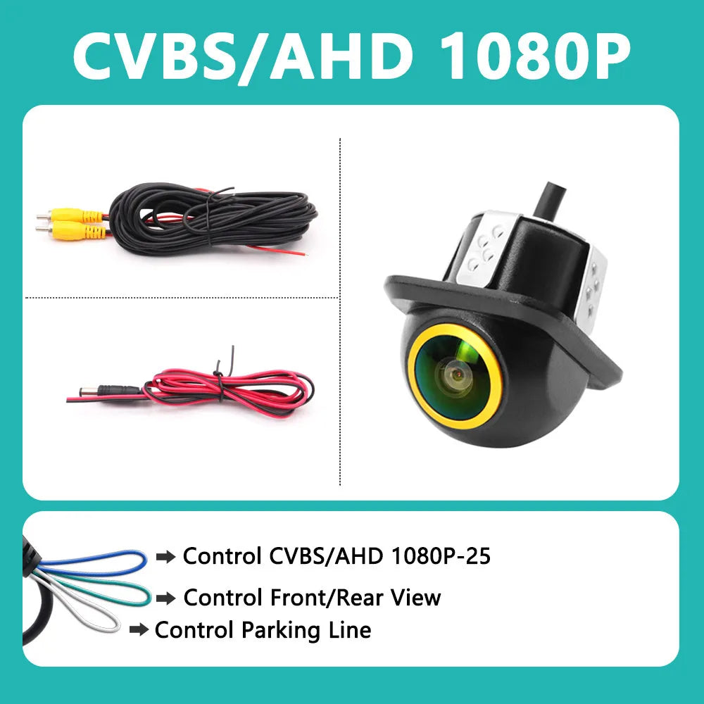 CCD Reverse Camera Rearview Car HD Night Vision For Parking CVBS Waterproof Universal 170 Degree Fishey Lens Auto Reversing Cam