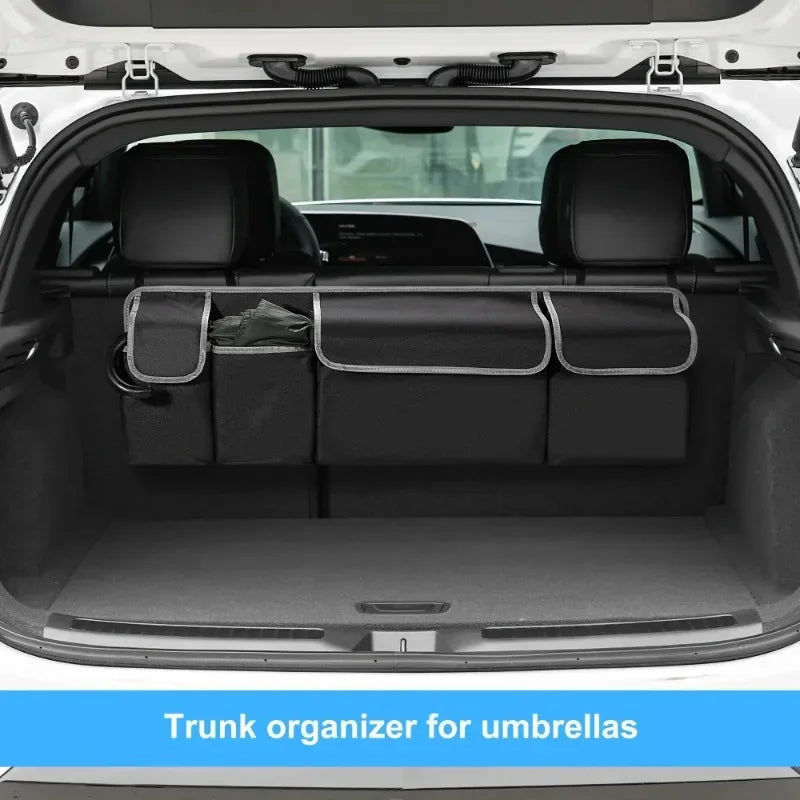 Car Trunk & Backseat Organizer - High Capacity Oxford Storage Bag, Multi-use Seat Back Organizers, Automobile Interior Accessory