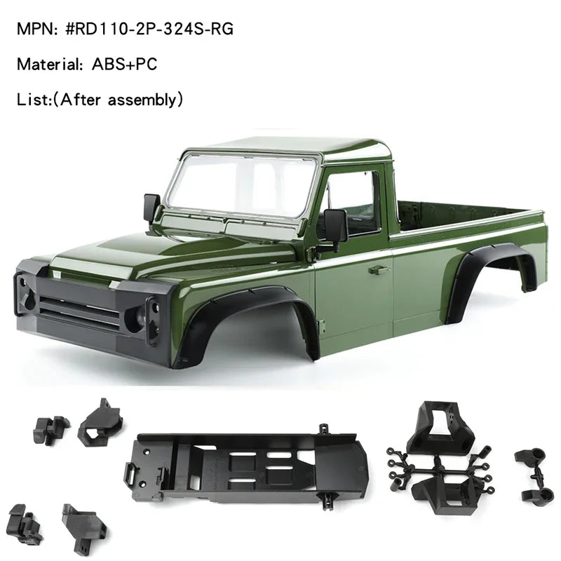 TRX4 Wilderness Guardian RD110 Pickup Truck Shell 2 Doors 324mm Wheelbase for 1/10 RC Crawler Car Traxxas RCDream Defender Parts