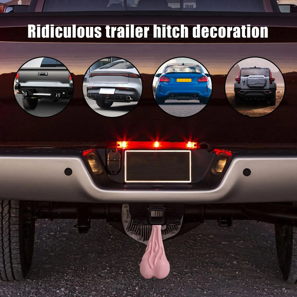 Truck Balls Hitch Covers Funny Bumper Ornament Decorative Trailer Hitch Covers Gift for Men Husband Prank Automotive Accessories