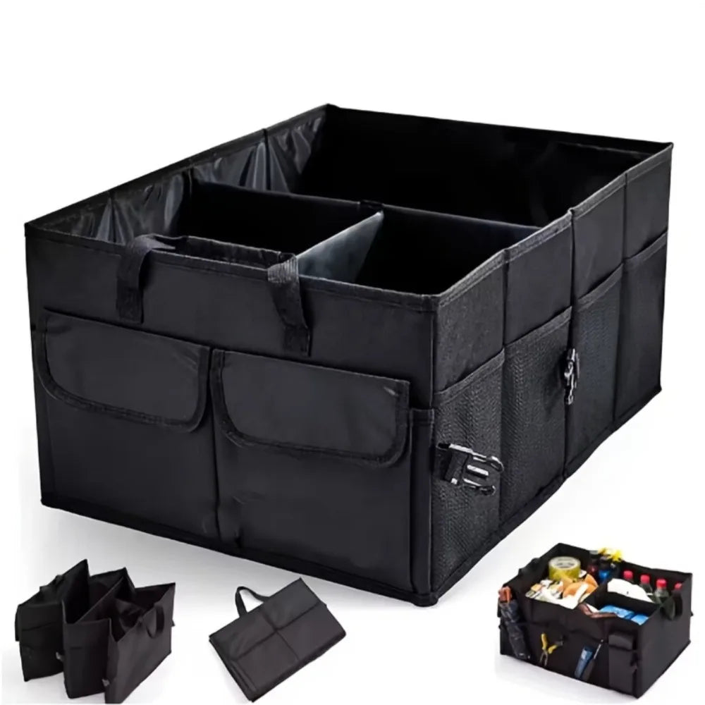 Large capacity car storage box, car trunk organizer, environmentally friendly, ultra durable, foldable cargo storage tool