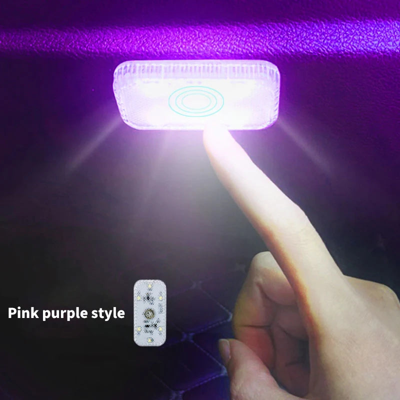 Automotive interior LED wiring free lighting, car reading light, touch sensing, trunk foot atmosphere surround light
