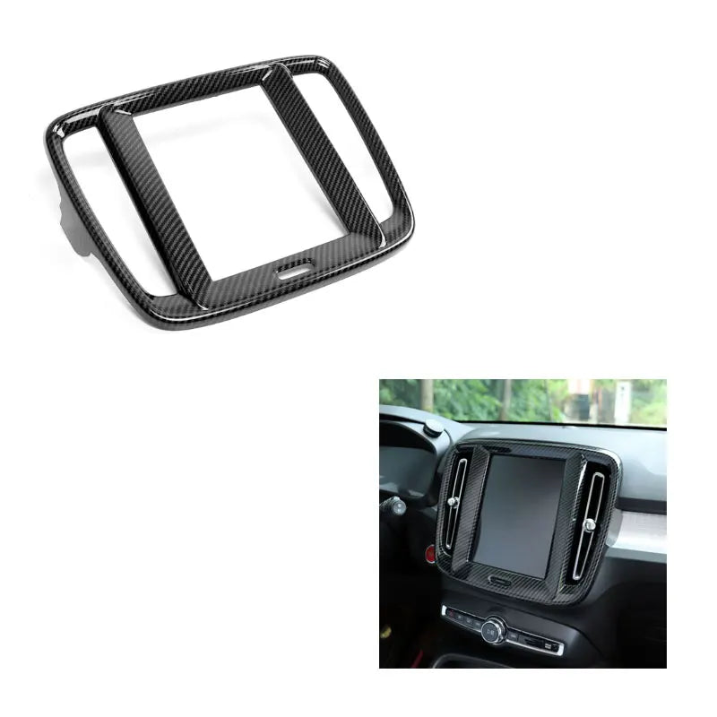 For Volvo XC40 C40 car interior decoration with ABS car accessories, carbon fiber texture, black gloss