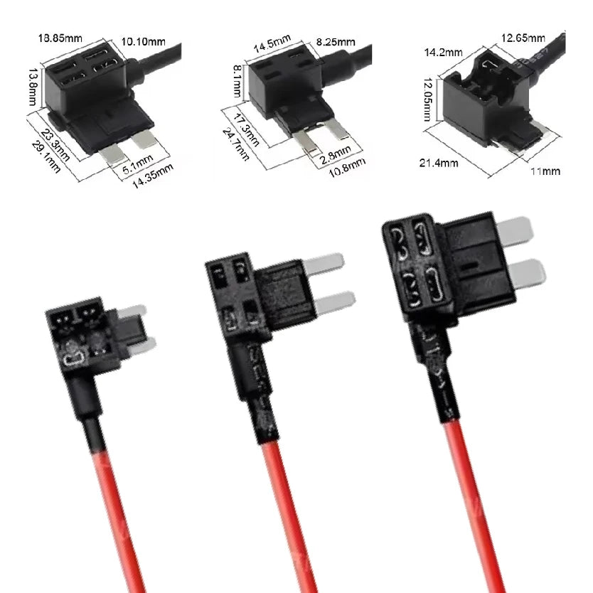 Accesorios para automóviles y camiones MINI PEQUEÑO MEDIANO Tamaño Micro Estándar Automóvil ATM Portafusibles Adaptador TAP de circuito adicional