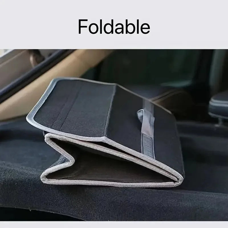 Car Trunk Organizer with Felt Lining - Collapsible Storage Bins, Anti-Scratch & Silent for Tools, Groceries, Emergency Kit