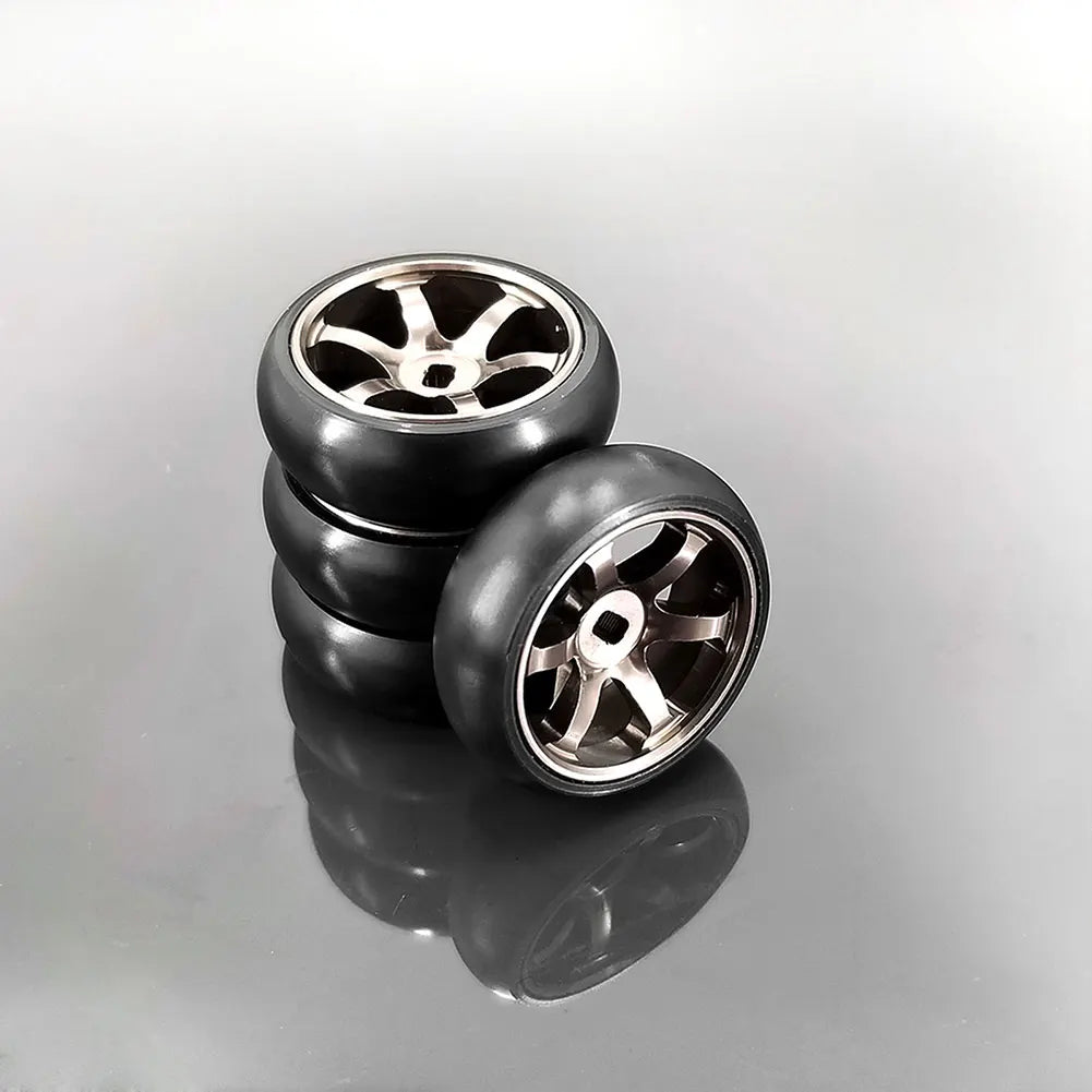 4pcs Rubber Wheel Tyre Upgrade Parts 25mm RC Car Wheel Tires Replacement RC Car Tyres Accessories for Wltoys 1/28 K969 K989