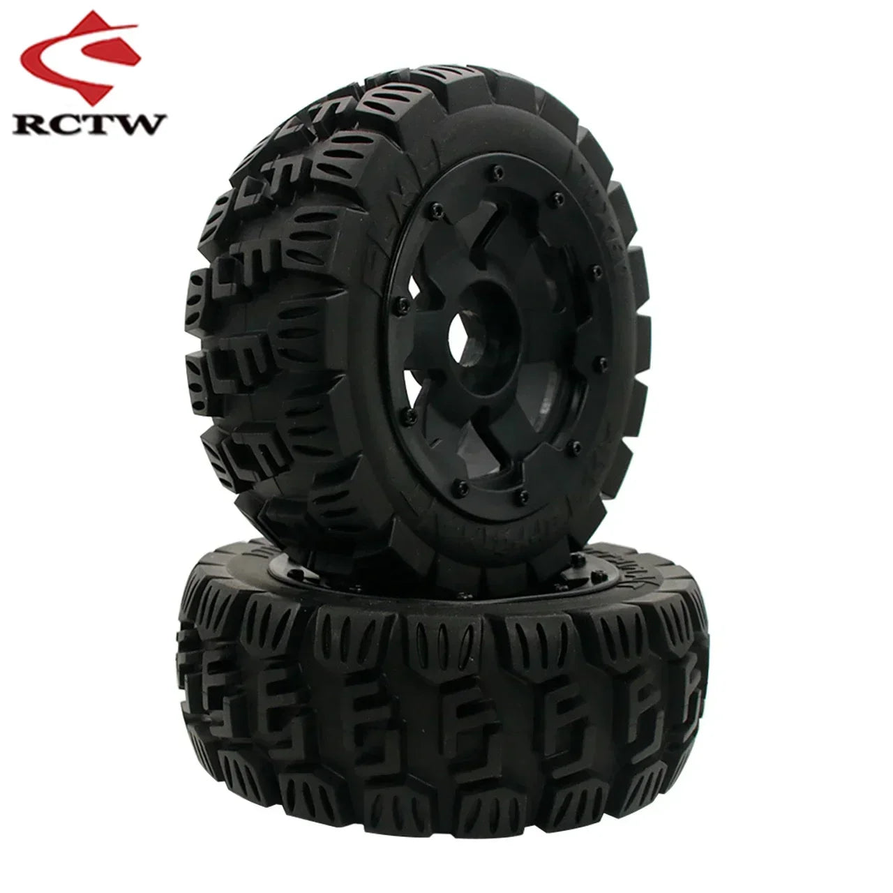 All Terrain Super Wear-resistant Complete Tyre Rear or Front Wheel Tire Set for 1/5 HPI ROFUN ROVAN KM BAJA 5B SS Rc Car Parts