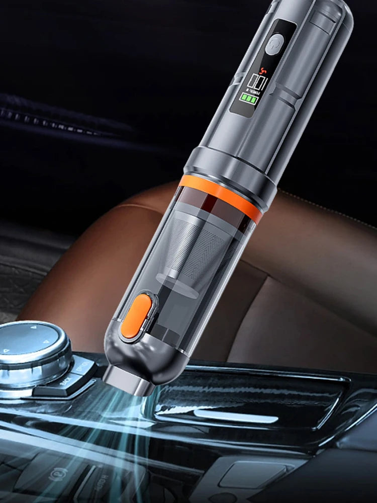 15000PA Car Vacuum Cleaner Rechargeable Portable Cordless Compressed Air Duster with Brushless Motor for Car Home Office Pet