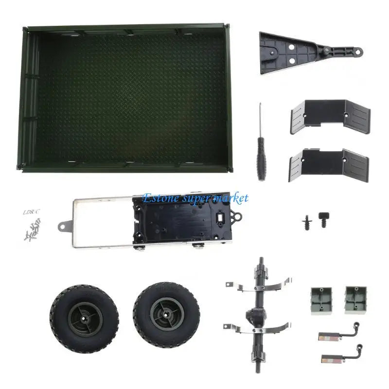 Remolque de actualización 090B, conjunto de piezas de bricolaje para WPL 1/12, camión militar, coche RC, accesorios de bricolaje