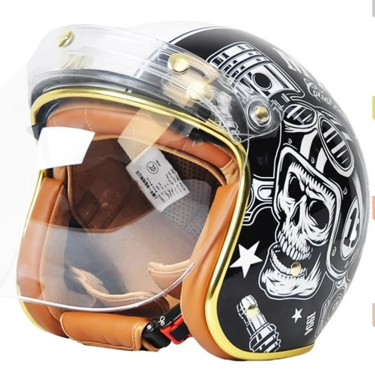 Motorcycle Helmet Retro Style with Anti-UV Inner Lens Moto Casco Outside Riding helmet