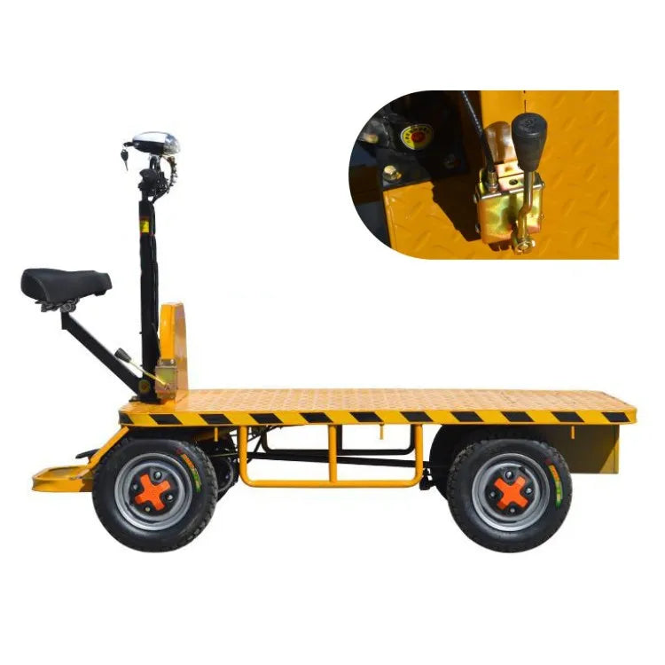 High Load Flatbed Trolley/garden Tool Cart Car Electric Flat Cargo Electric Flatbed Truck Handling Warehouse Cargo Pulling