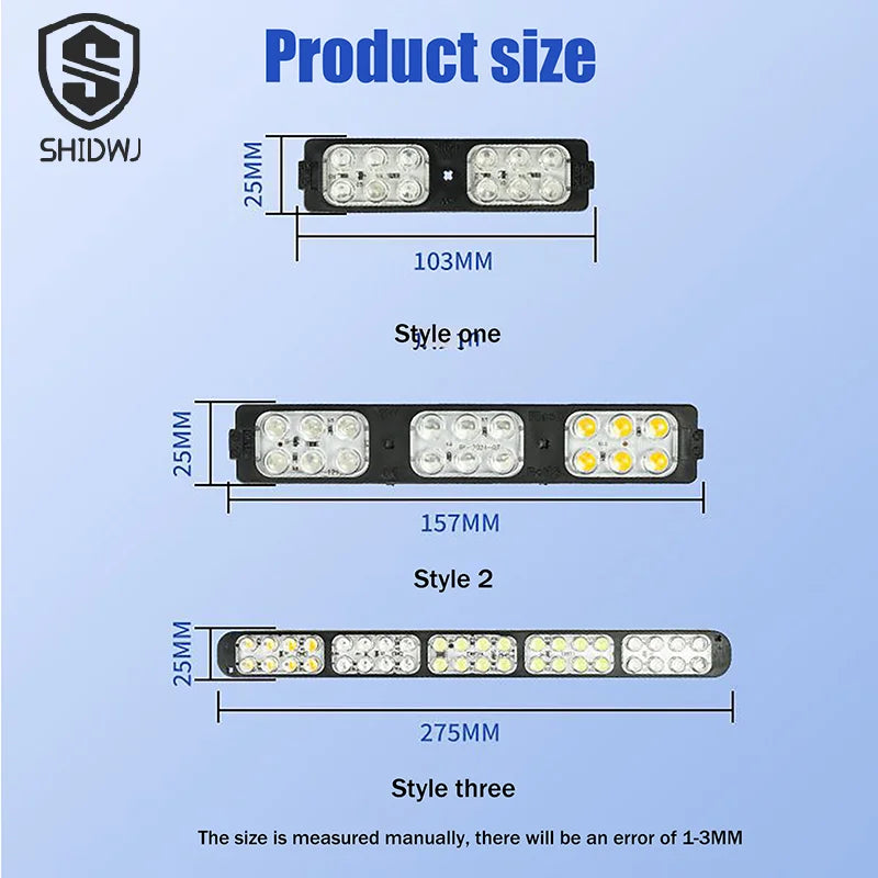 Truck Side Flashing LED Light Warning Emergency Indicator Lamp For Van Truck Motorcycle Pickup Offroad Decor Accessories