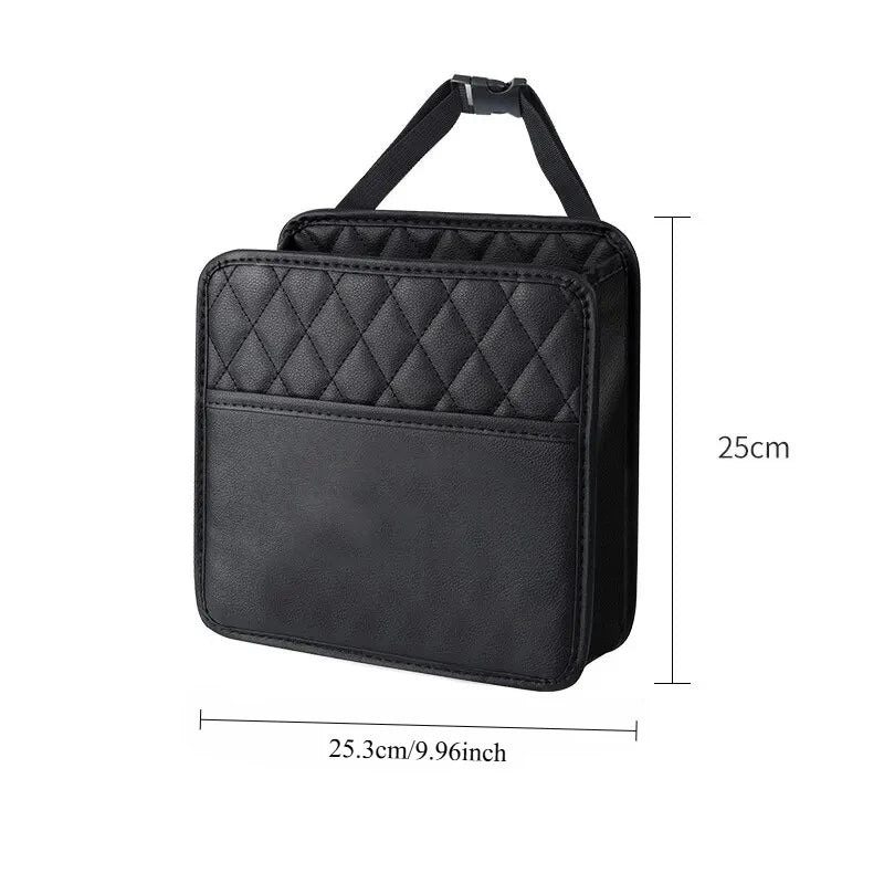Car Back Seat Organizer with Waterproof Storage Box and Phone Pocket