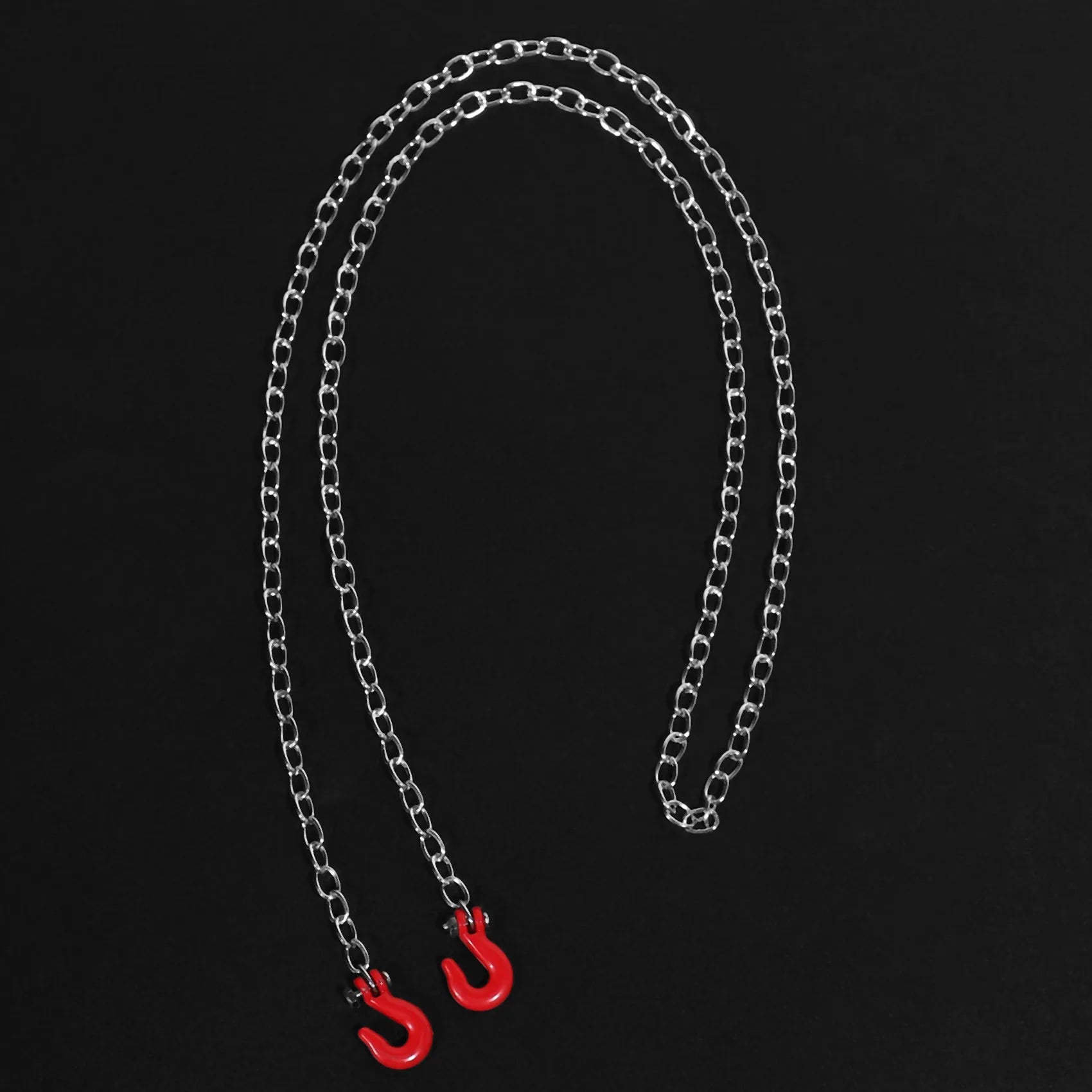 Cadena de remolque con gancho para Axial SCX10 90046 TAMIYA CC01 RC4WD D90 D110 TF2 RC Crawler, accesorios para coche de escalada RC 1:10