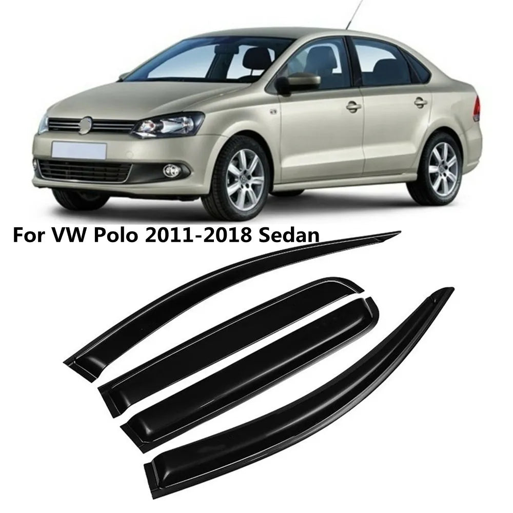 Window Visor For VW Volkswagen Polo 2011 2012 2013 2014 2015 2016 2017 2018 Weathershield Rain Deflector Guard Awning Shelter