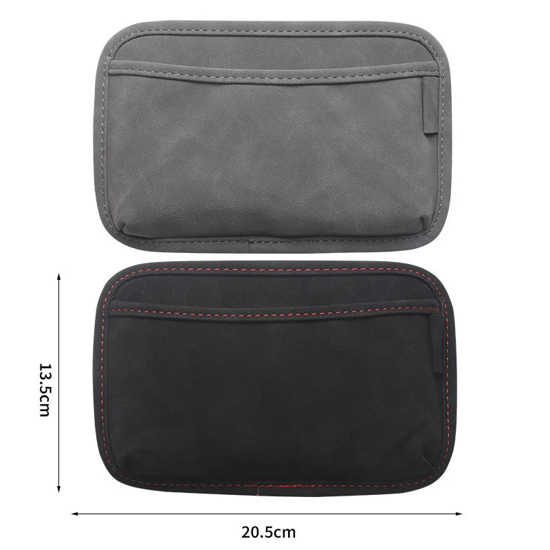 Paste Car Organizer PU Leather Bag Car Storage Pocket Organizer Bag Seat Back Side Door Stowing Tidying Box For Phone Key