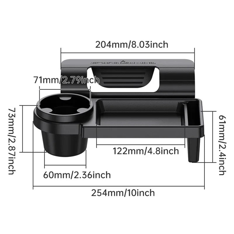 Multi-Functional Car Organizer Box Hanging Storage Rack with Cup Holder Vehicle Interior Accessories Side Door & Window Pockets