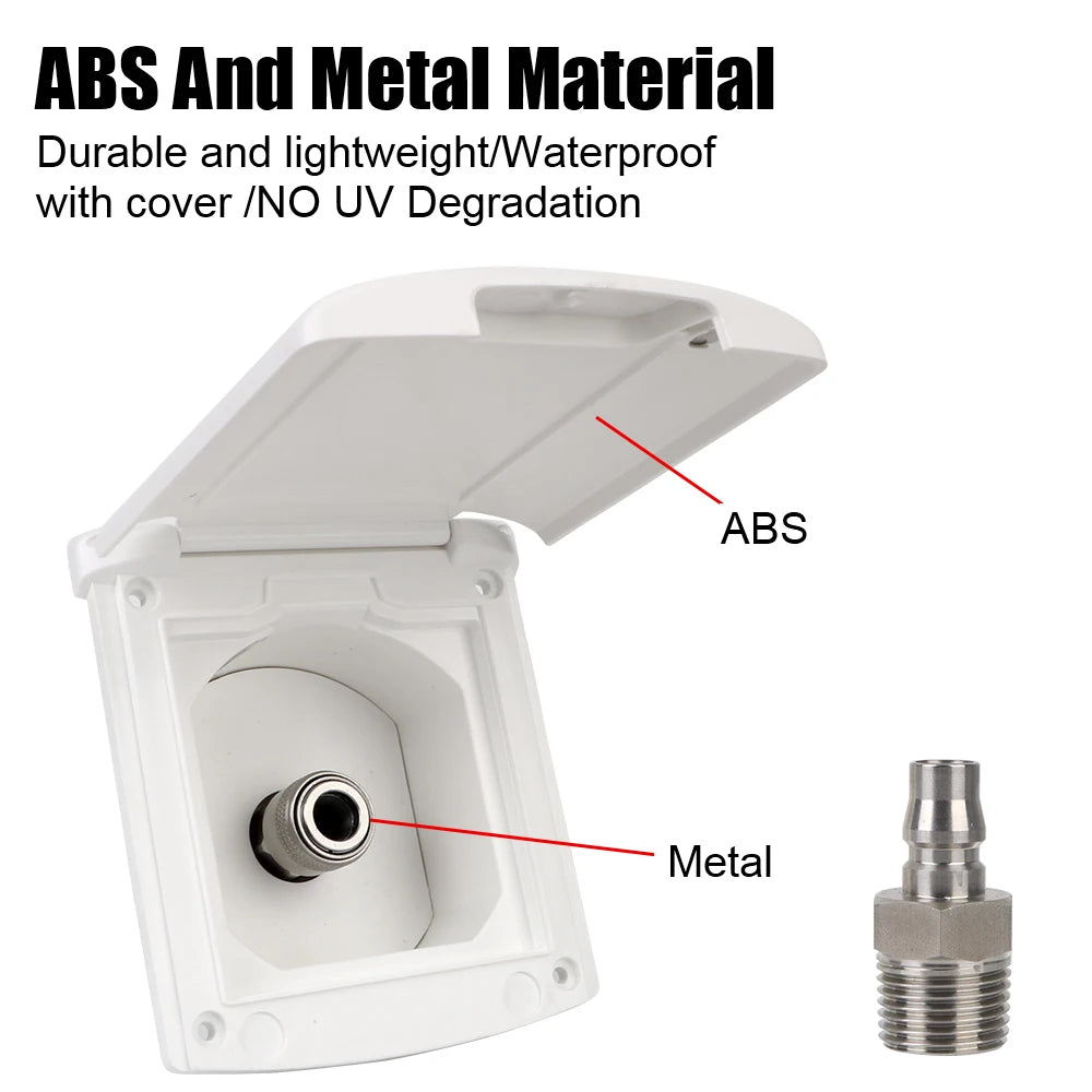 Caravan Accessories Water Inlet Outlet Hatch Filter Lockable Cover With 20mm Adapter Nozzles For Boat Marine RV Camper Car Van