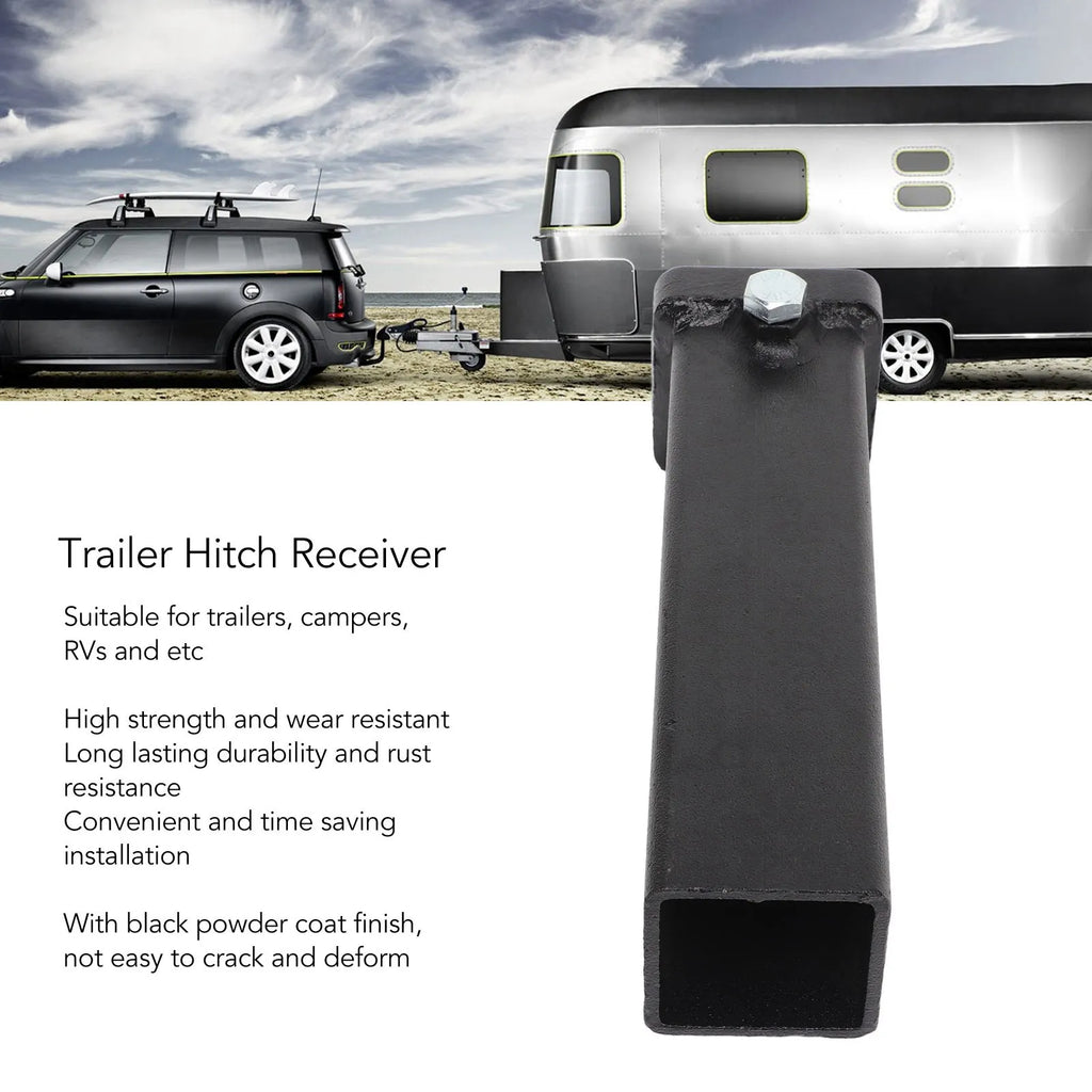 2in Trailer Hitch Receiver Tubing 10in Long Tow Bar Mount RV Parts For Truck Camper Accessory Trailer Hitch Receiver