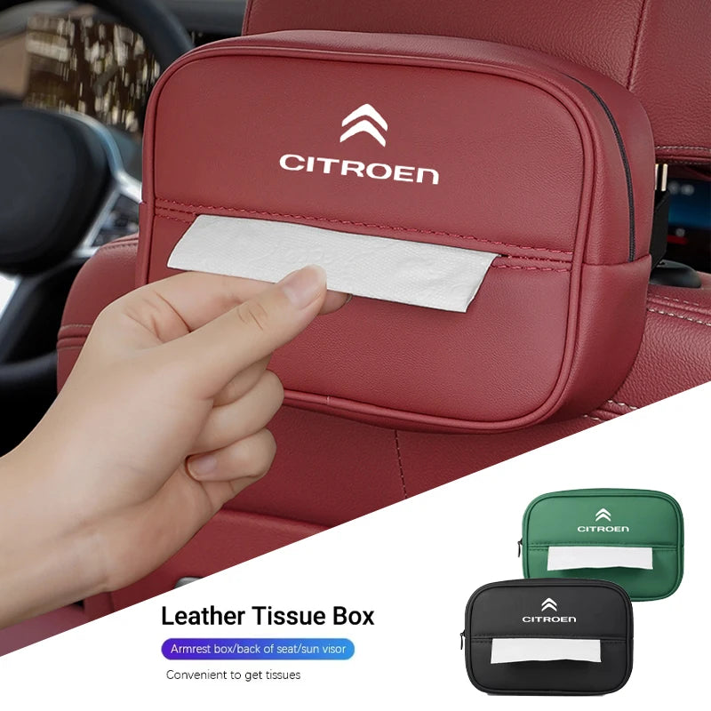 Car Interior Tissue Storage Box Auto Armrests Sunshades Seat Accessories For Citroen C1 DS3 C2 C3 Vts C4 Saxo C4L C5 C6 C8 Xsara