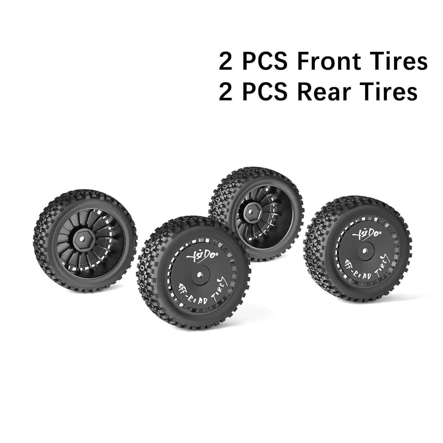 4PCS 72mm Front Rear Skidproof Rubber Wheel Tires 12mm HEX for 1/10 1/12 1/14 Wltoys ZD Racing BX-12 RC Racing Off-Road Car Tyre