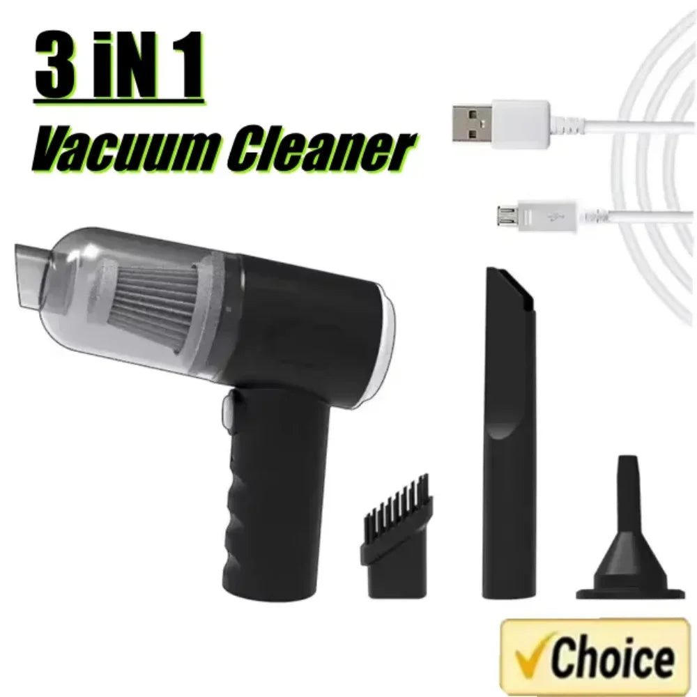 New 120W Vacuum Cleaner Portable Car Vacuum Cleaner USB Charging Handheld Cordless Powerful Suction for Auto/Home/Office/Pet Hai